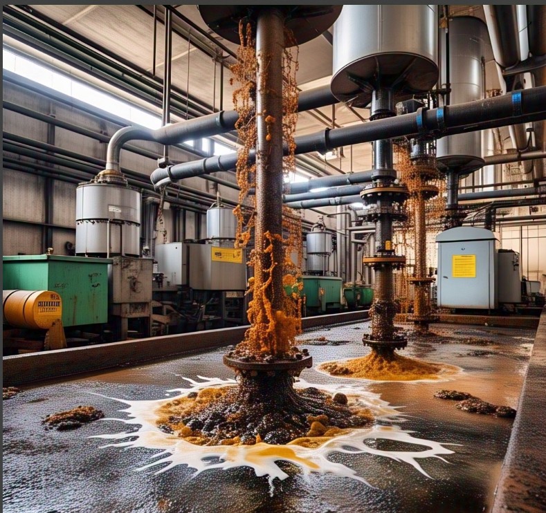 What organisms break down chemical wastes in a treatment plant