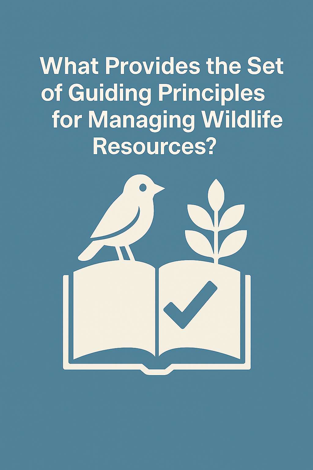 what provides the set of guiding principles for managing wildlife resources?
